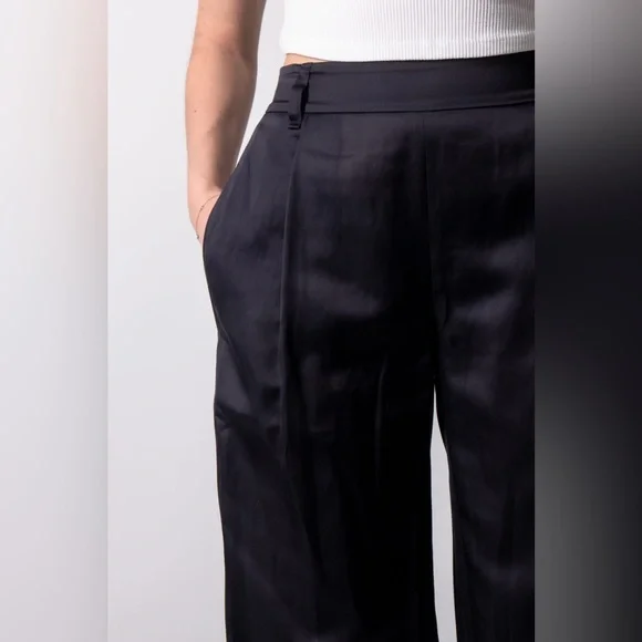 VINCE Silk-Blend High-Waist Pull-On Pants - Picture 5 of 14